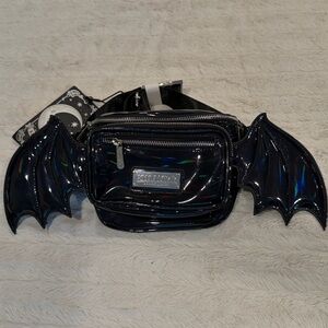 Killstar Iridescent Black Bat Wing Bag